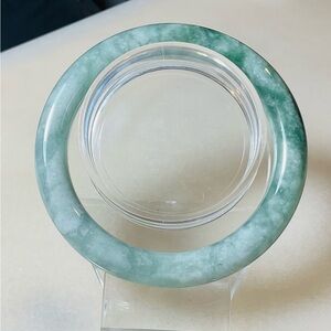 Authentic Type A Myanmar Green Jadeite Bangle 56mm l 9mm thick l Natural Grade A